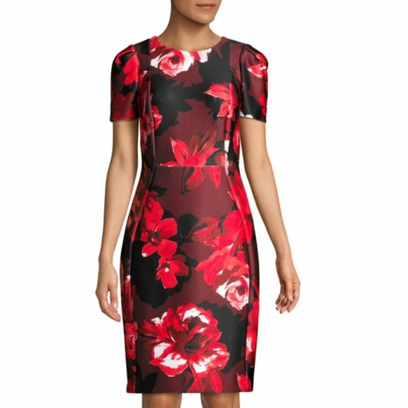 Calvin Klein Dresses & Skirts - Calvin Klein Puff Sleeve Sheath